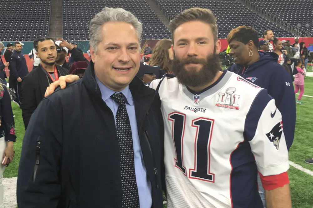 Julian Edelman with Dr. Theodore